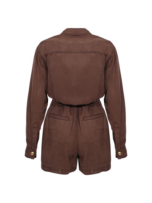 Tuta corta con zip in lyocell Elisabetta Franchi | TJ47N61E2644